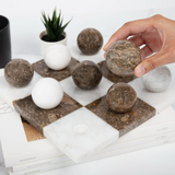 Italian Marble Tic Tac Toe Set